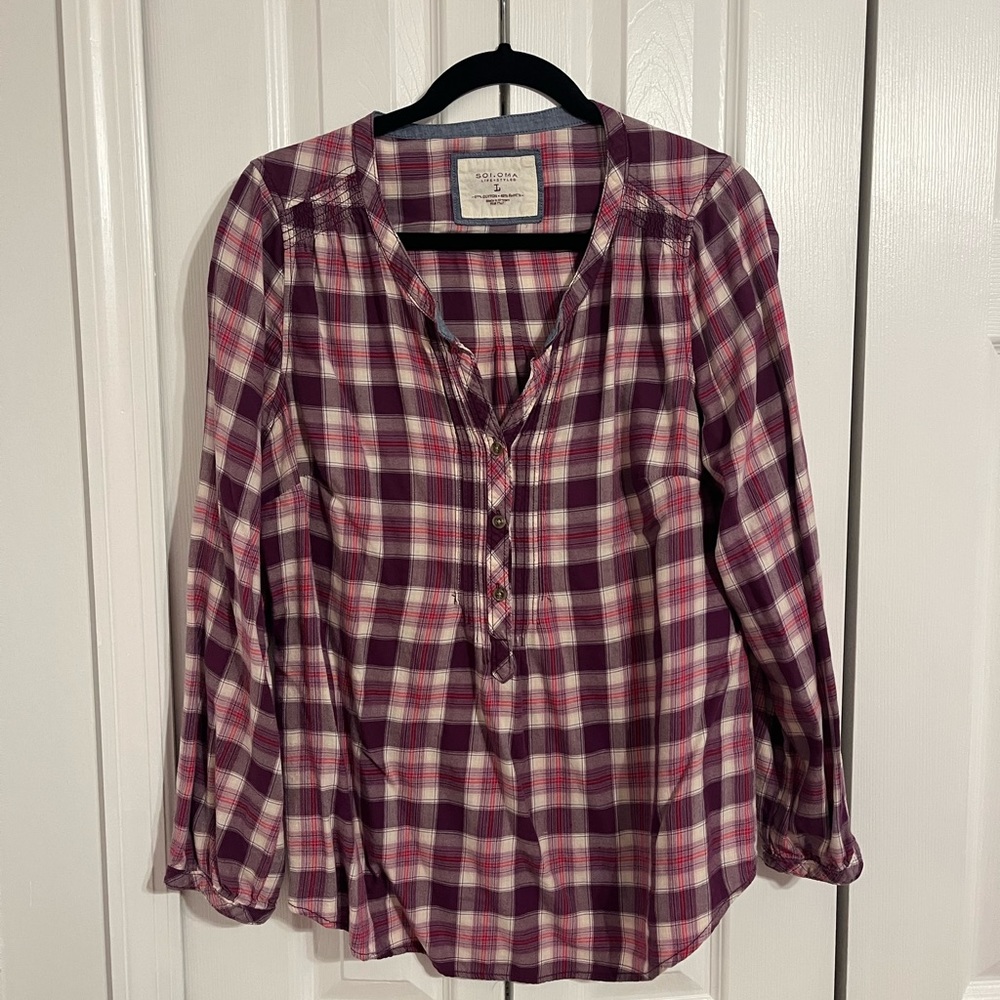 Sonoma Plaid Blouse
